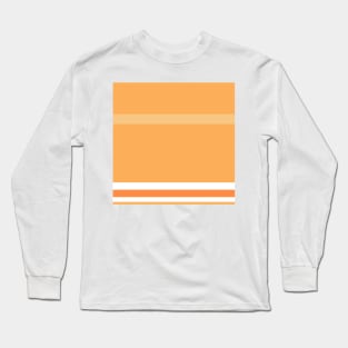 An unparagoned amalgam of Purple Navy, White, Topaz, Pale Orange and Orangeish stripes. Long Sleeve T-Shirt